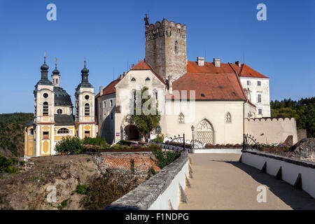 Château, Vranov nad Dyji, près de la ville de Znojmo, en Moravie du Sud, République Tchèque, Europe Banque D'Images