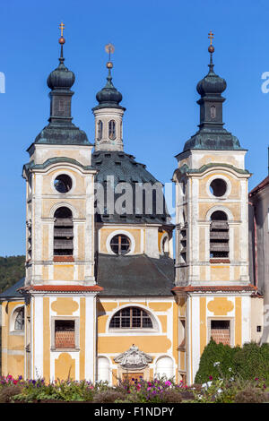 Chapelle baroque de la Sainte Trinité, château Vranov nad Dyji, région de Znojmo, en Moravie du Sud, République Tchèque, Europe Banque D'Images