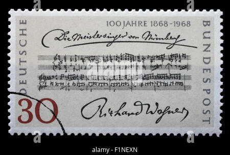 Timbres en l'Allemagne montre l'ouverture de bars, Die Meistersinger von Nürnberg, par Richard Wagner, centenaire de la 1re effectuer Banque D'Images