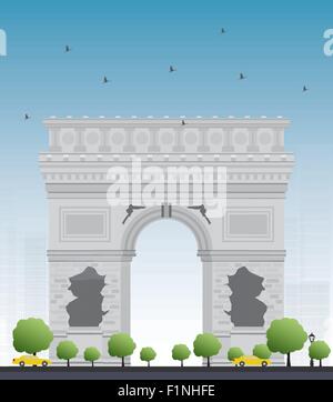 L'Arc de Triomphe. France Paris. Vector illustration Illustration de Vecteur