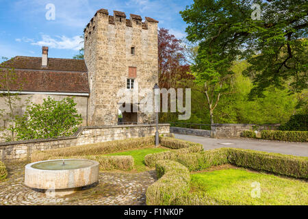 Le château de Laufen, Canton de Bâle-Campagne, Suisse. Banque D'Images