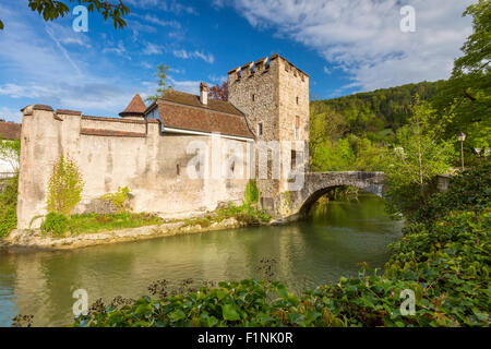 Le château de Laufen, Canton de Bâle-Campagne, Suisse. Banque D'Images