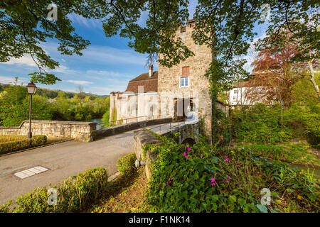 Le château de Laufen, Canton de Bâle-Campagne, Suisse. Banque D'Images