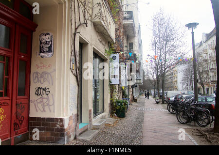 L'Europe ; Allemagne ; Berlin ; Graffiti ; l'art de rue ; Rue ; 1 ; bâtiment ; maison ; voisinage Banque D'Images