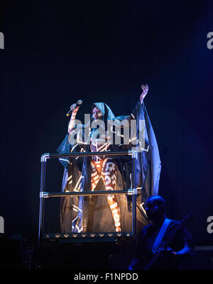 L'Irlande. Le 4 septembre, 2015. Ancien modèle bond villain et musicien tourné Grace Jones sur scène lors du plus grand festival de musique de l'Irlande de pique-nique électrique 2015. Crédit : Darren McLoughlin/Alamy Live News Banque D'Images