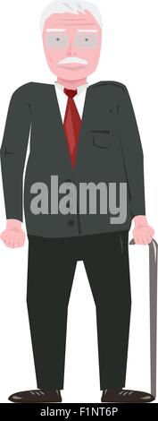 Costume homme Retro cartoon vector icône illustration graphic design Illustration de Vecteur