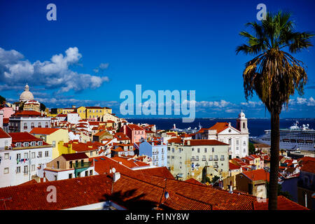 Portugal, Lisbonne, Alfama de Santa Luzia belvedere Banque D'Images