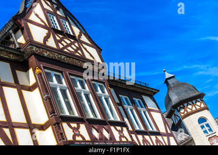 Maisons à colombages pittoresques à Braunfels, Allemagne Banque D'Images