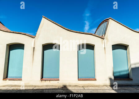 Usine textile moderniste reconverti en musée situé à Terrassa, Catalogne, Espagne Banque D'Images