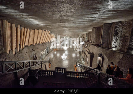 La chapelle de sainte kinga. dans la mine de sel de Wieliczka, Cracovie, Wieliczka, Pologne Banque D'Images