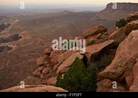 L'Utah State, USA Canyonlands Paysage. Canyonlands National Park. Badlands brutes et les canyons des paysages. Parcs nationaux américains P Banque D'Images