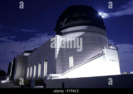 L'Observatoire de Griffith Park et à Los Angeles, Californie, USA. Nuit à l'Observatoire. Collection de photographies de la Californie. Banque D'Images