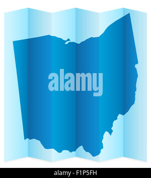 Site de l'Ohio sur un fond blanc. Vector illustration. Banque D'Images