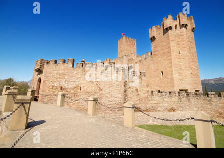 Vue panoramique sur le célèbre château de Javier (Navarre, Espagne. Banque D'Images