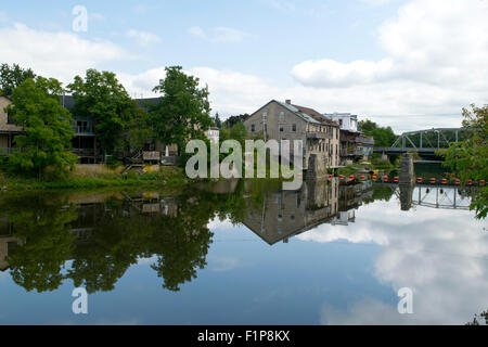 Vue d'Elora et de la rivière Grand, en Ontario, Canada Banque D'Images