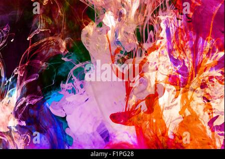 Fusion liquide coloré Arrière-plan. Résumé Fusion liquide Banque D'Images