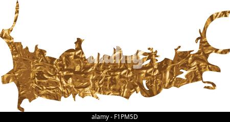 Golden inky grunge splash Vector illustration Illustration de Vecteur