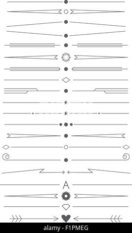 Vector set des éléments de conception simple et décor de page Illustration de Vecteur