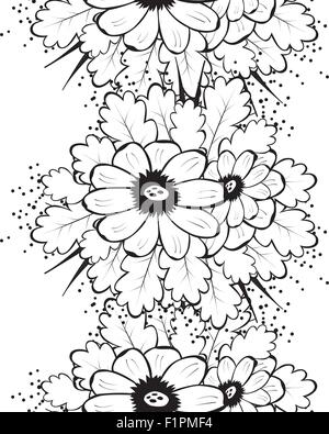 Magnifique motif abstrait sans couture avec floral background Illustration de Vecteur