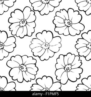 Une structure de fleurs noires et blanches Vector illustration Illustration de Vecteur