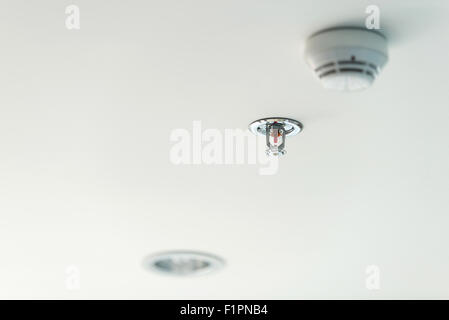 Fire Sprinkler sur le plafond Banque D'Images