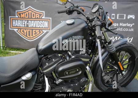 Nouvelle moto Harley-Davidson sur l'affichage. Banque D'Images