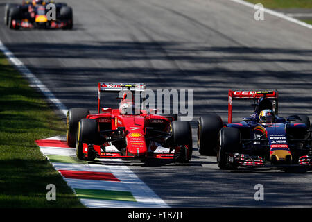Sport Automobile : Championnat du Monde de Formule 1 de la FIA 2015, Grand Prix d'Italie, # 7 Kimi Raikkonen (FIN, la Scuderia Ferrari), # 7 Kimi Raikkonen (FIN, la Scuderia Ferrari), Crédit photo : dpa alliance/Alamy Live News Banque D'Images