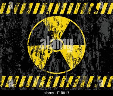 Grunge background radiation sign. Vector Illustrator. Illustration de Vecteur