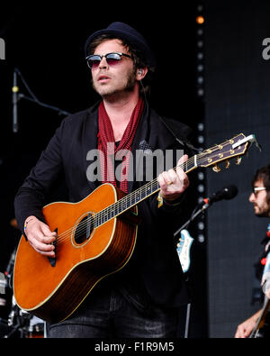 Gaz Coombes joue au festival No6 le 09/06/2015 à Portmeirion, Gwynedd, au nord du Pays de Galles. Les personnes sur la photo : Gareth Michael 'gaz' Coombes. Photo par Julie Edwards/Alamy Live News Banque D'Images