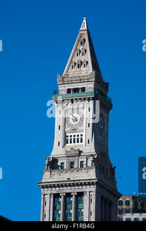 Le Custom House maintenant l'hôtel Marriott Waterfront area Boston Massachusetts USA Banque D'Images