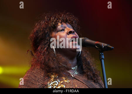 Preston Park, Brighton, East Sussex, Royaume-Uni. Martha Reeves se exécutant au festival de musique Together The People 2015. 6th septembre 2015 Banque D'Images