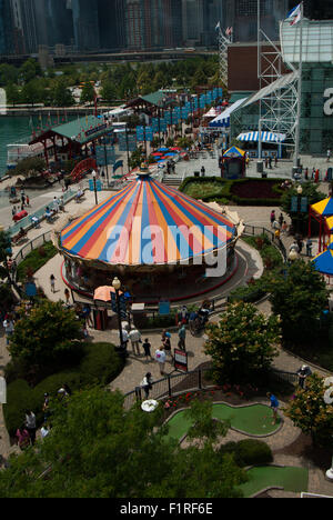 Le Navy Pier à Chicago en Illinois Banque D'Images