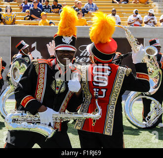 USA Berkeley CA. 05 Sep, 2015. Grambling State Band au cours de la NCAA Football match entre l'État et la Grambling Tigers California Golden Bears 14-73 perdu au Memorial Stadium Berkeley Californie Thurman James/CSM/Alamy Live News Banque D'Images