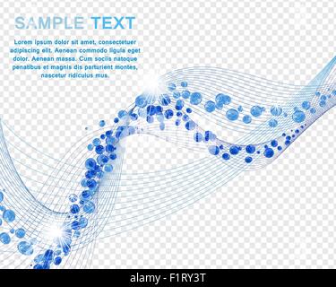 Les lignes de l'eau Concept Design avec bulles d'air et de l'espace texte. Design mignon élégant avec la transparence sur l'arrière-plan en damier pour la meilleure visibilité possible de l'utiliser. Vector Illustration. Illustration de Vecteur