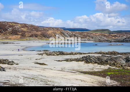 Uisken beach, près de Bunessan, île de Mull, Hébrides intérieures, Argyll and Bute, Ecosse, Royaume-Uni, Europe Banque D'Images