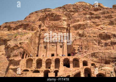 Tombeau de l'urne, tombes royales, Petra, Site du patrimoine mondial de l'UNESCO, la Jordanie, Moyen-Orient Banque D'Images