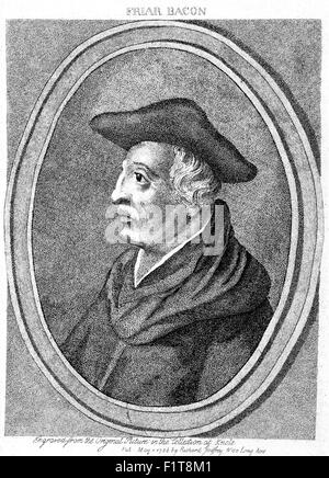 ROGER BACON (c 1215- c 1292) Philosophe anglais et frère franciscain illustré dans une gravure du 18ème siècle Banque D'Images