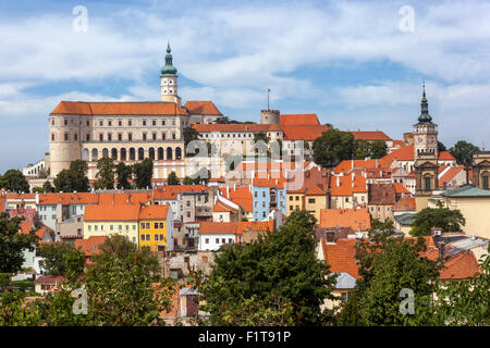 Château Mikulov République tchèque Moravie du Sud Banque D'Images