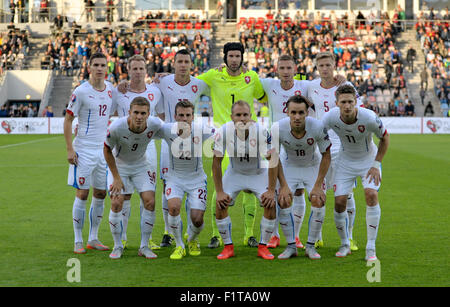 Riga, Lettonie. 06 Sep, 2015. L'équipe de République tchèque pose lors de l'Euro 2016 Groupe admissible un match de football entre la Lettonie et la République tchèque à Riga, Lettonie, 6 septembre 2015. Crédit : David Svab/CTK Photo/Alamy Live News Banque D'Images