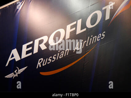 Markenname : 'Aeroflot', Dezember 2013, Berlin. Banque D'Images