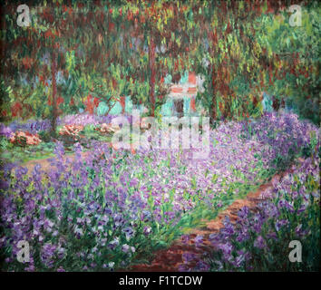 Le jardin de l'artiste à Giverny / le jardin de l'artiste à Giverny 1900 par Claude Monet 1840-1926. Claude Monet Giverny. Banque D'Images