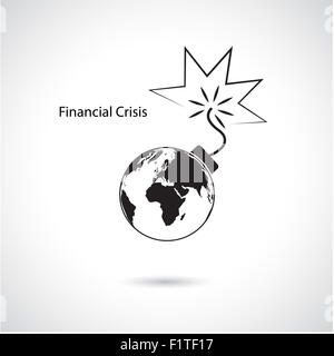 La crise économique et financière mondiale, Global business concept. Banque D'Images