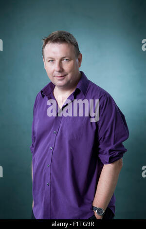 Danny Dorling, géographe sociale et écrivain, à l'Edinburgh International Book Festival 2015. Edimbourg, Ecosse. 19 août 2015 Banque D'Images