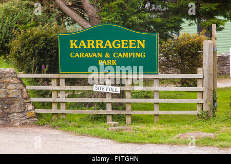 Karrageen Camping and Caravan site, Hope Cove, Devon, Angleterre, Royaume-Uni. Banque D'Images