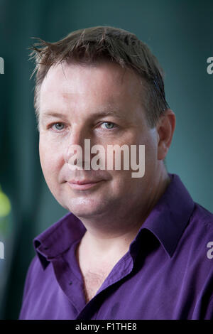 Danny Dorling, géographe sociale et écrivain, à l'Edinburgh International Book Festival 2015. Edimbourg, Ecosse. 19 août 2015 Banque D'Images