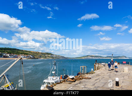 La Cobb, Lyme Regis, la baie de Lyme, sur la côte jurassique, Dorset, England, UK Banque D'Images