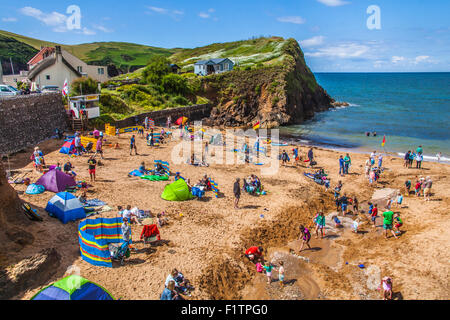 L'Hope Cove Beach dans le Devon, Angleterre, Royaume-Uni. Banque D'Images