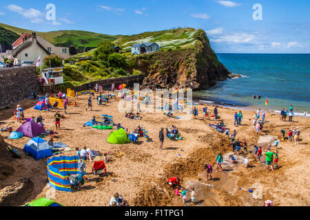 L'Hope Cove Beach dans le Devon, Angleterre, Royaume-Uni. Banque D'Images