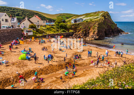 L'Hope Cove Beach dans le Devon, Angleterre, Royaume-Uni. Banque D'Images