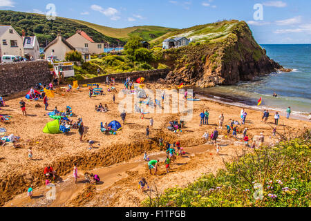 L'Hope Cove Beach dans le Devon, Angleterre, Royaume-Uni. Banque D'Images